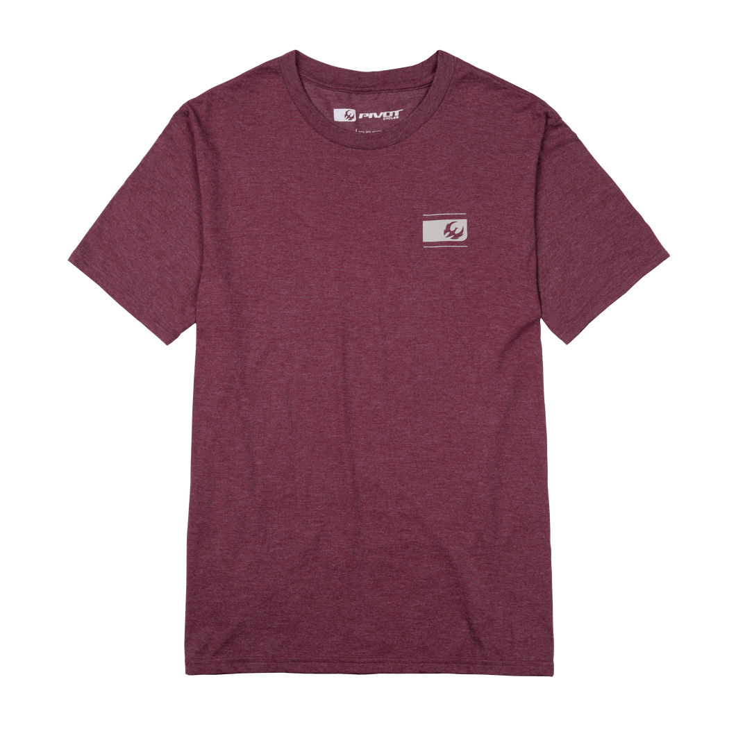 Rising Logo Tee - Maroon Frost