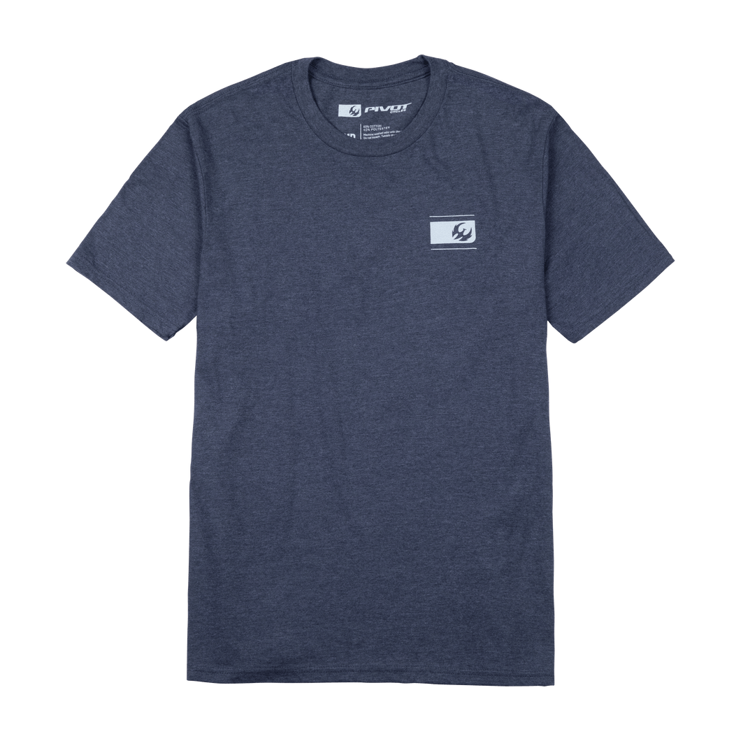 Rising Logo Tee - Heather Navy